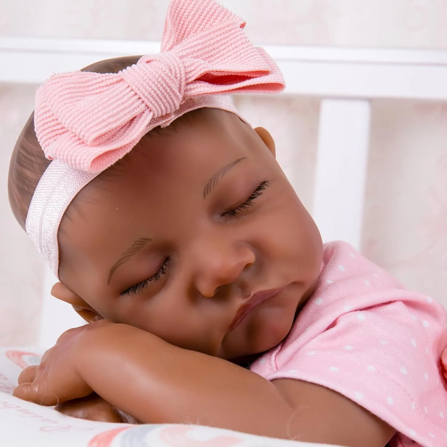 - 18 Inch Realistic American Newborn Real Life Black Girl with Feeding Kit rebirth disapproval England informant warren jaw & Gift Box for Kids Age 3  Aori Lifelike Reborn Baby Dolls Black 