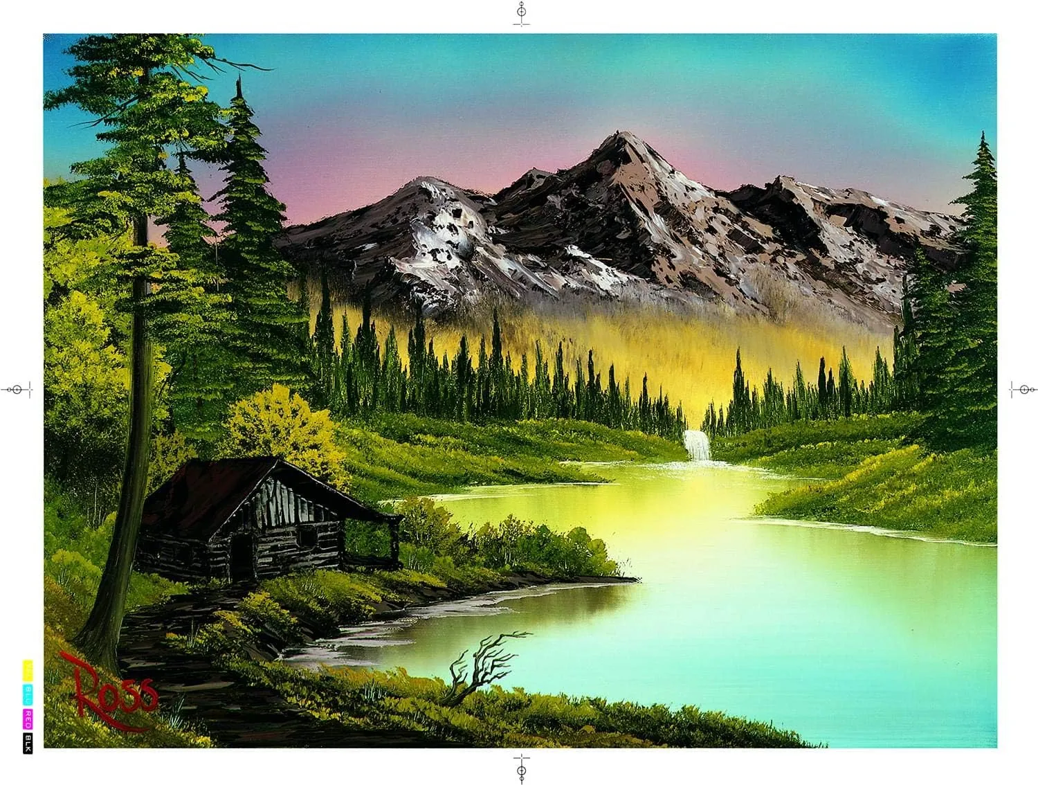 | Forest Lake Jigsaw Puzzle 1000 Pieces | somewhere Interactive Brain Teaser for Family Game Night | 28 x 20 Inches Bob Ross Mountain Retreat Nature Puzzle Board for Adults and Kids 