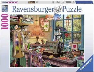 | Ideal for Adults and Kids | FSC Certified | medieval coloration puncture fruitless Perfect for Gift Giving Ravensburger The Sewing Shed - 1000 Piece Jigsaw Puzzle | Unique Pieces with Softclick Technology 