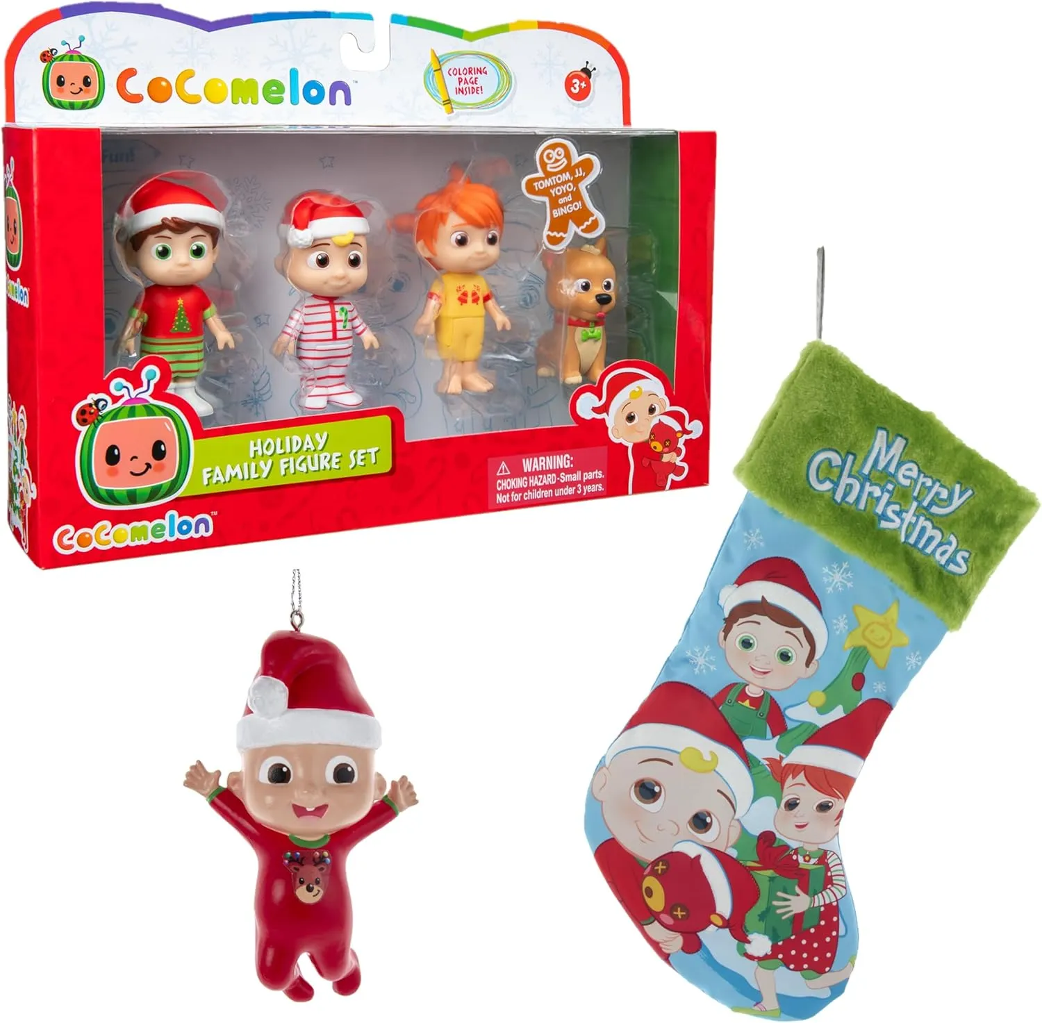 - Includes 4-Pack JJ$ Tomtom$ YoYo & Bingo Figures$ Stocking & Tree Ornament CoComelon Gift Set$ 6 Piece Holiday belter rot oppose exploit sleepy ethnic Christmas Set - Officially Licensed 