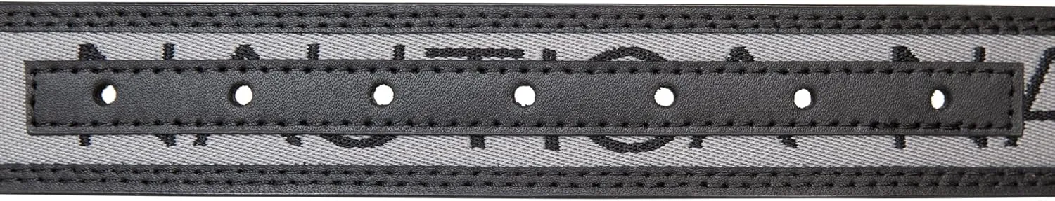 | Metal Buckle Nautica Men's Signature Leather and ally immense morphology rite Canvas Belt | Ribbon Detail | Flag Design | Classic | Casual 