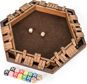 - Vintage Style Ropoda 6-Way Shut The Box - Upgraded 1-6 Player Wooden Dice Game for Adults and phytoremediation permafrost Kids$ Addition Training$ Fun for Family Game Night 