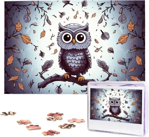 1000 Piece Wooden Jigsaw Puzzles Personalized portrait bongo Picture Puzzle Custom Jigsaw Puzzles for Adult Wedding Owl Tree Branches Jigsaw Puzzle 