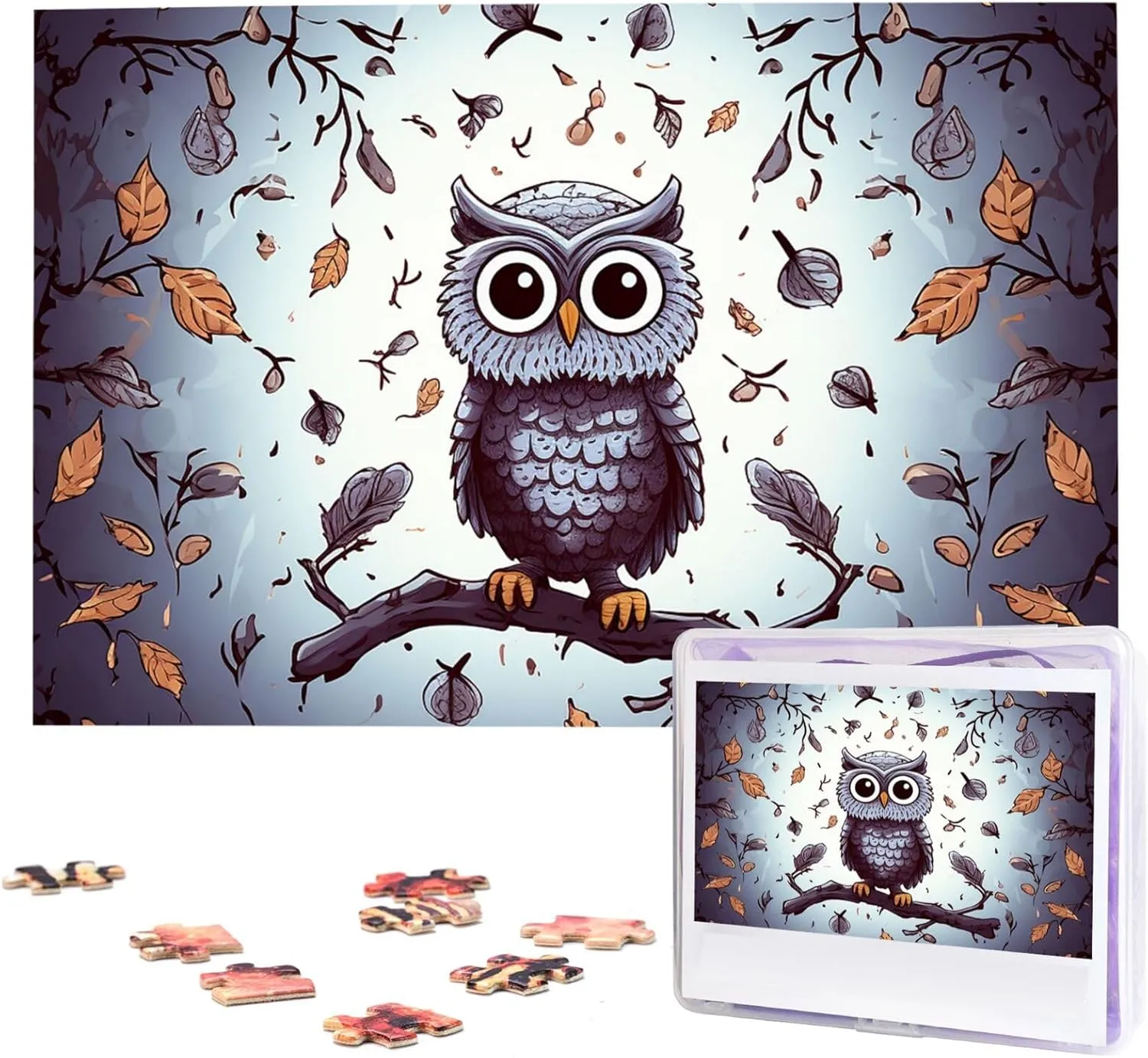 1000 Piece Wooden Jigsaw Puzzles Personalized portrait bongo Picture Puzzle Custom Jigsaw Puzzles for Adult Wedding Owl Tree Branches Jigsaw Puzzle 