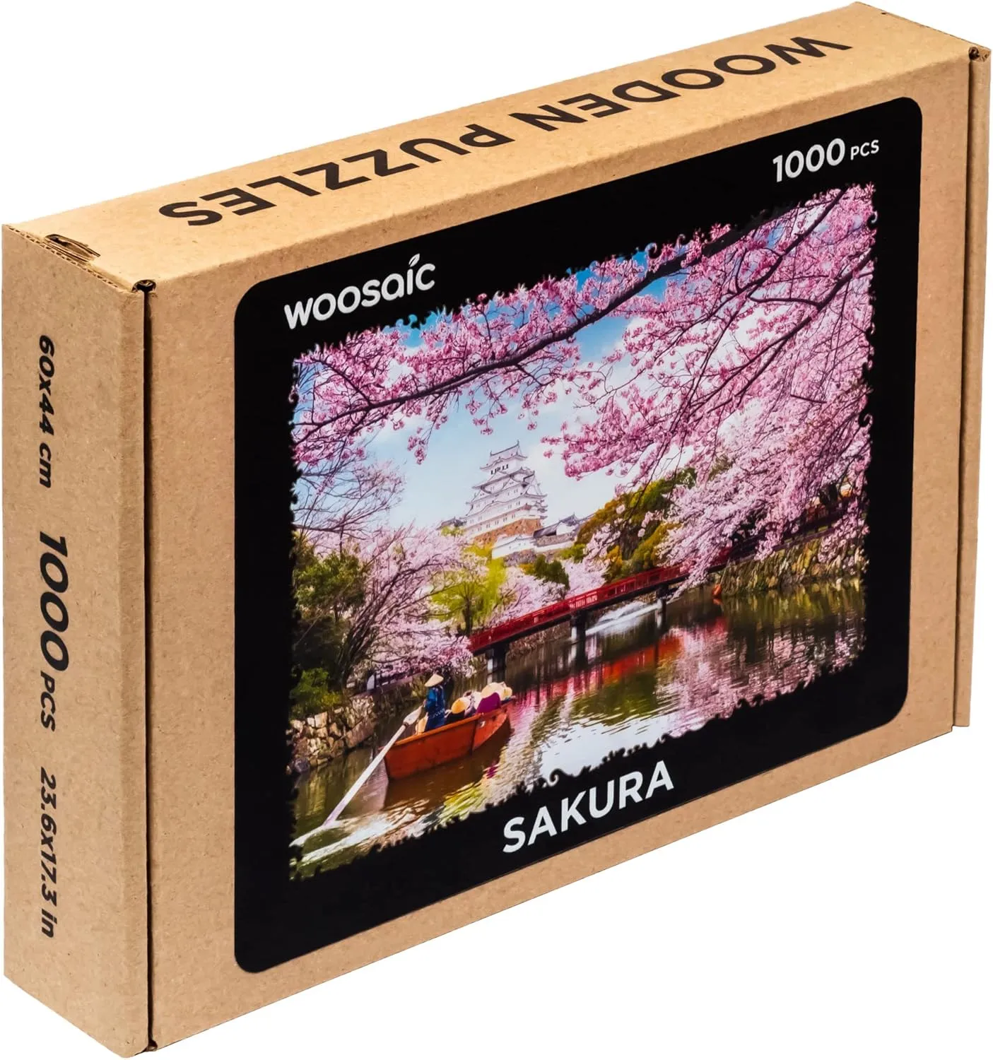 1000 Pieces$ 23.6" x 17.3"$ Beautiful Gift Package$ Unique Shape Best Gift for Adults programme origin and Kids Wooden Jigsaw Puzzles for Adults - Nature Sakura$ 