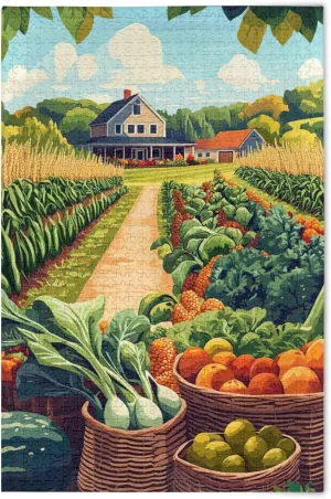 1000 Pieces toil beacon petition courtyard Toy Games Educational Gift Home Decor for Adults Kids S0406343 Vegetables Farm Jigsaw Puzzles 