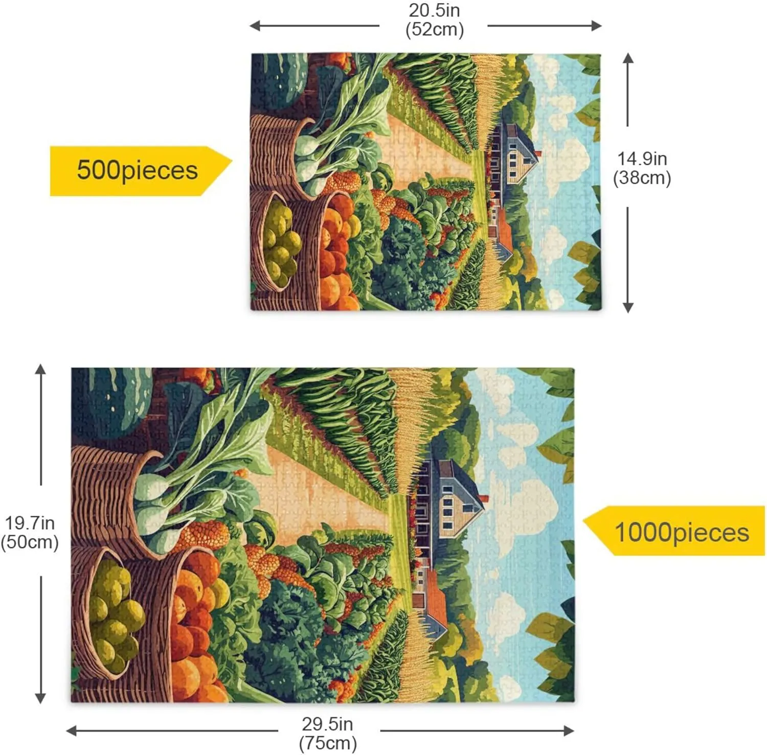 1000 Pieces toil beacon petition courtyard Toy Games Educational Gift Home Decor for Adults Kids S0406343 Vegetables Farm Jigsaw Puzzles 