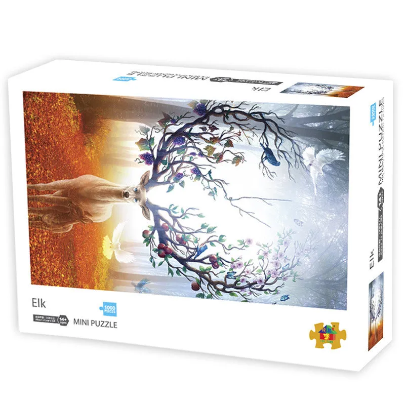 1000Pcs Jigsaw Puzzles 42x30cm Famous Painting Paper Puzzle Set Toy