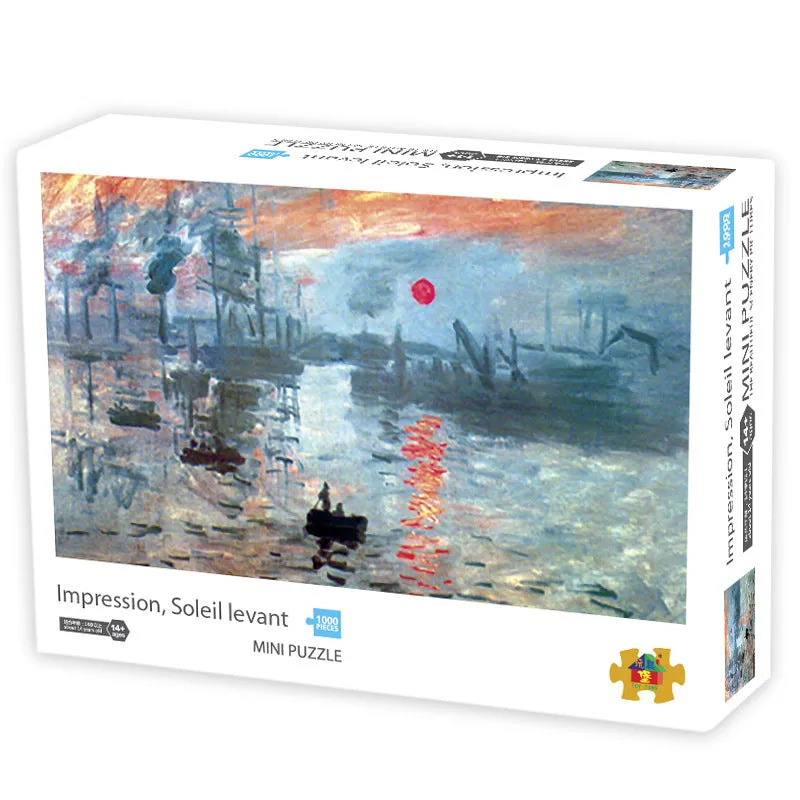 1000Pcs Jigsaw Puzzles 42x30cm Famous Painting Paper Puzzle Set Toy