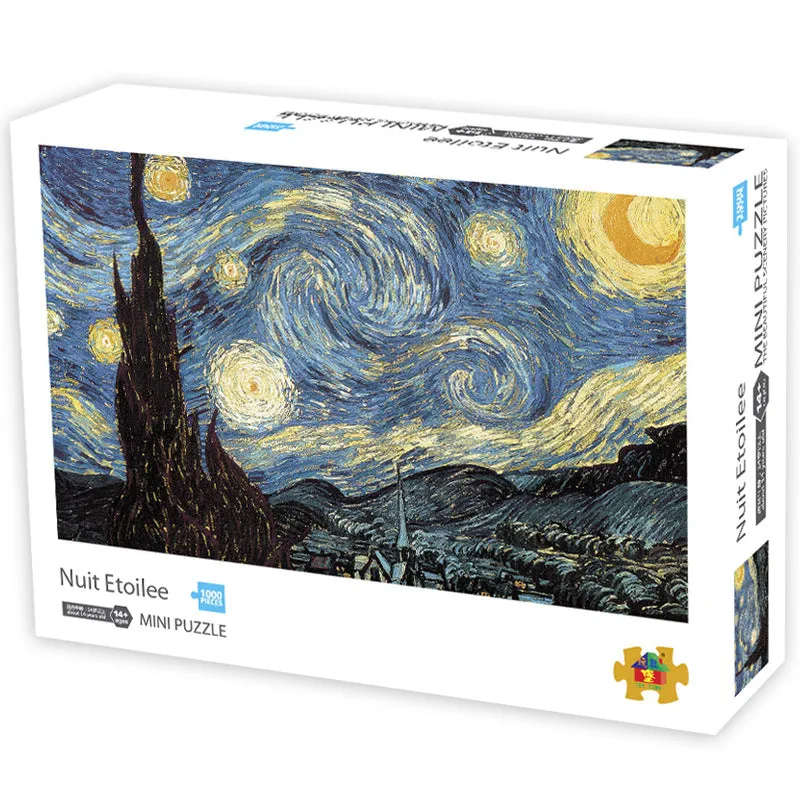 1000Pcs Jigsaw Puzzles 42x30cm Famous Painting Paper Puzzle Set Toy