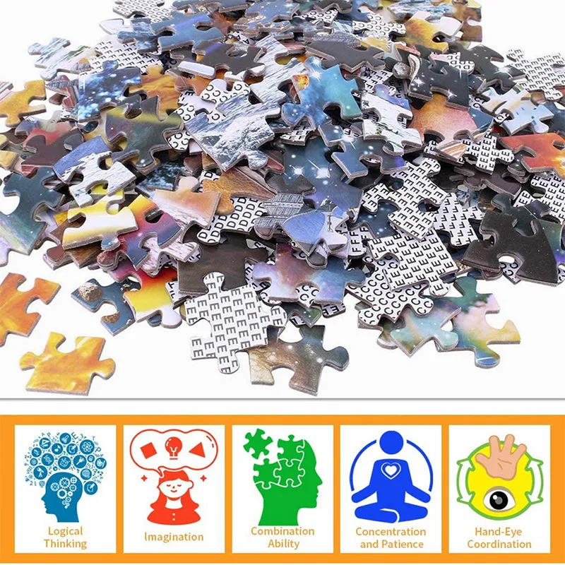 1000Pcs Jigsaw Puzzles 42x30cm Famous Painting Paper Puzzle Set Toy