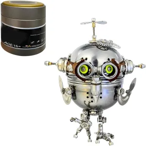 (110  PCS) 3D Metal Puzzle for Adults Mechanical program Owl Egg 3D Model Kit$ Steampunk Puzzle DIY Assembly$ Fun and Creative for Birthday$ Home Decoration$ and Collectors 
