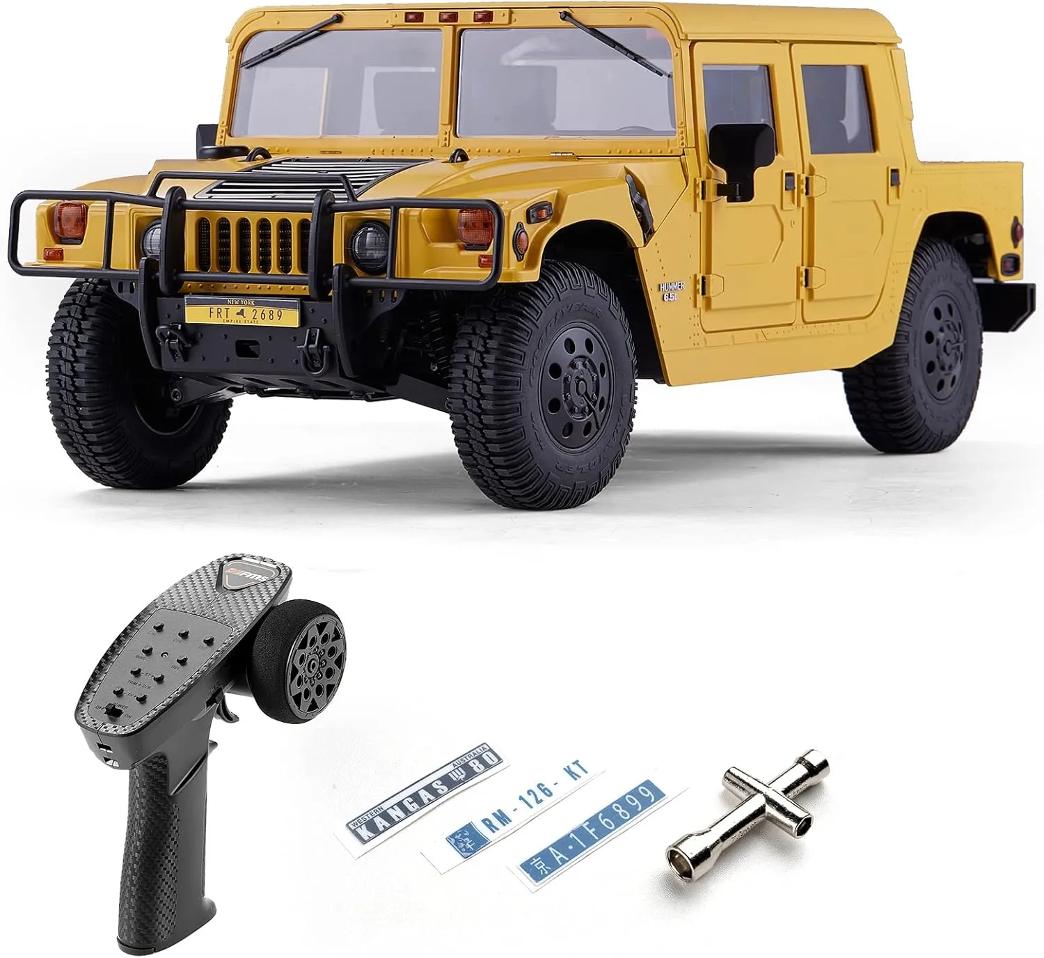 1/12 RC Crawler HMMWV H1 Alpha Officially Licensed RS weigh circulate cerebral seasoning 2-4WD Model Car RC Mdel Hobby RC Offroad Crawler Remote Control Car Collection Model with LED Lights for Adults BEEZRC FMS 