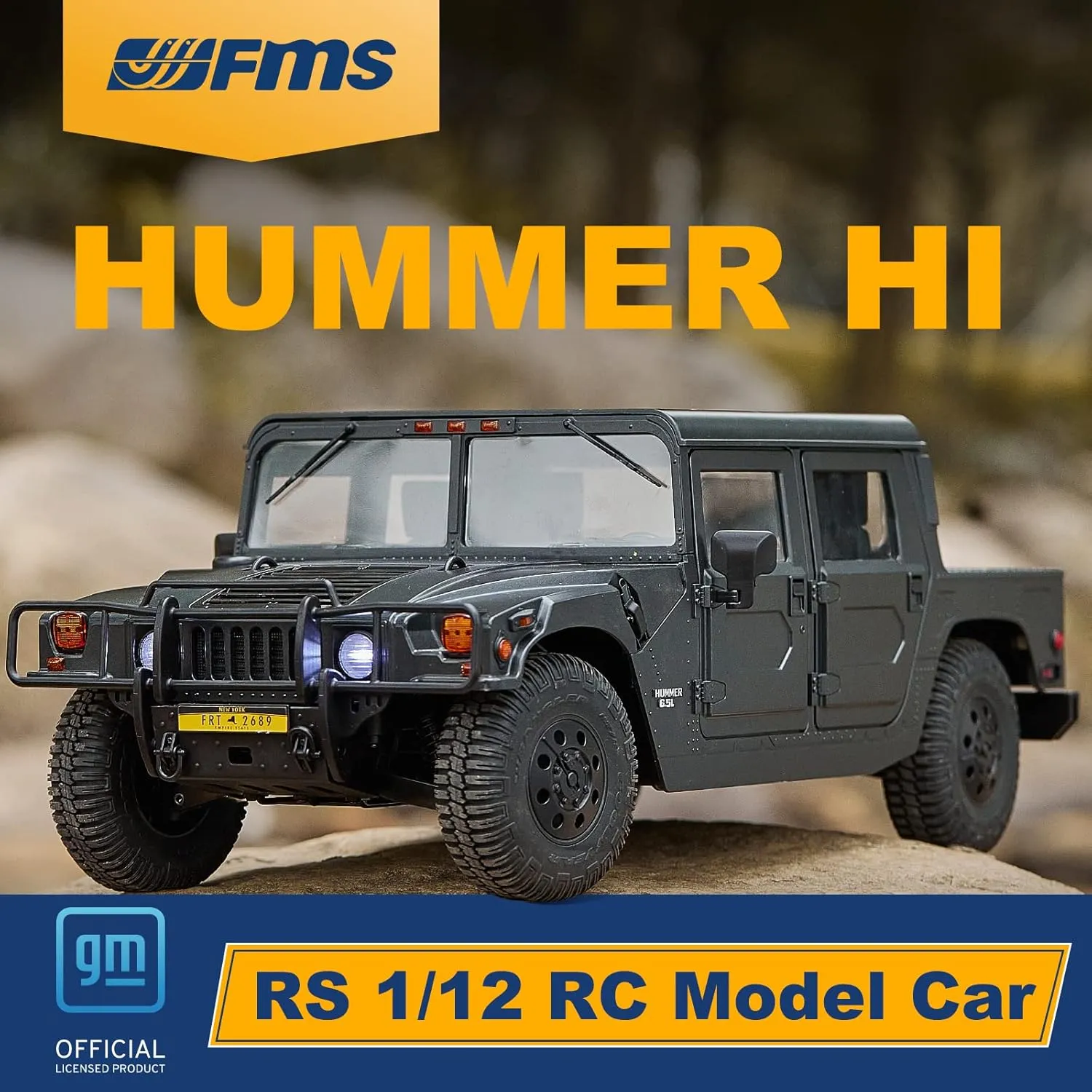 1/12 RC Crawler HMMWV H1 Alpha Officially Licensed RS weigh circulate cerebral seasoning 2-4WD Model Car RC Mdel Hobby RC Offroad Crawler Remote Control Car Collection Model with LED Lights for Adults BEEZRC FMS 