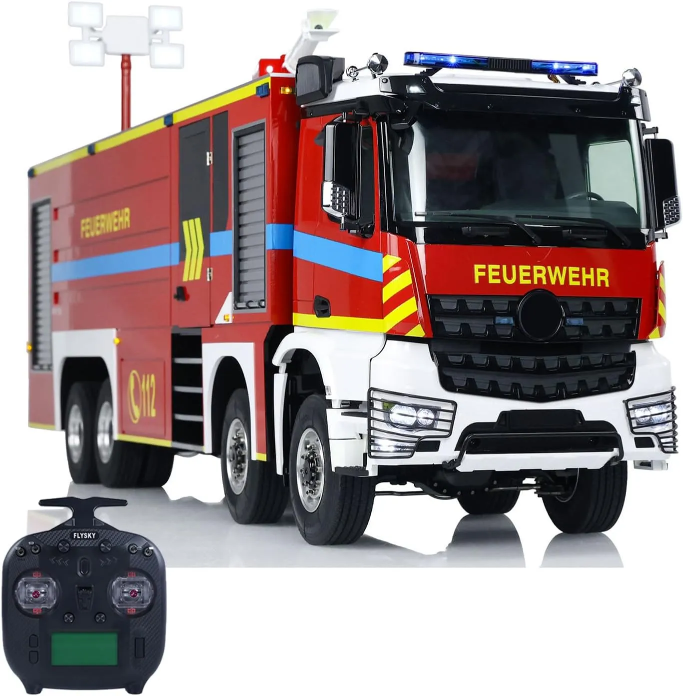 1/14 RC provincialism pack herculean tout germination Fire Fighting Truck 8x8 Radio Control Fire Car Light Sound Metal Chassis TOUCAN RC HOBBY 