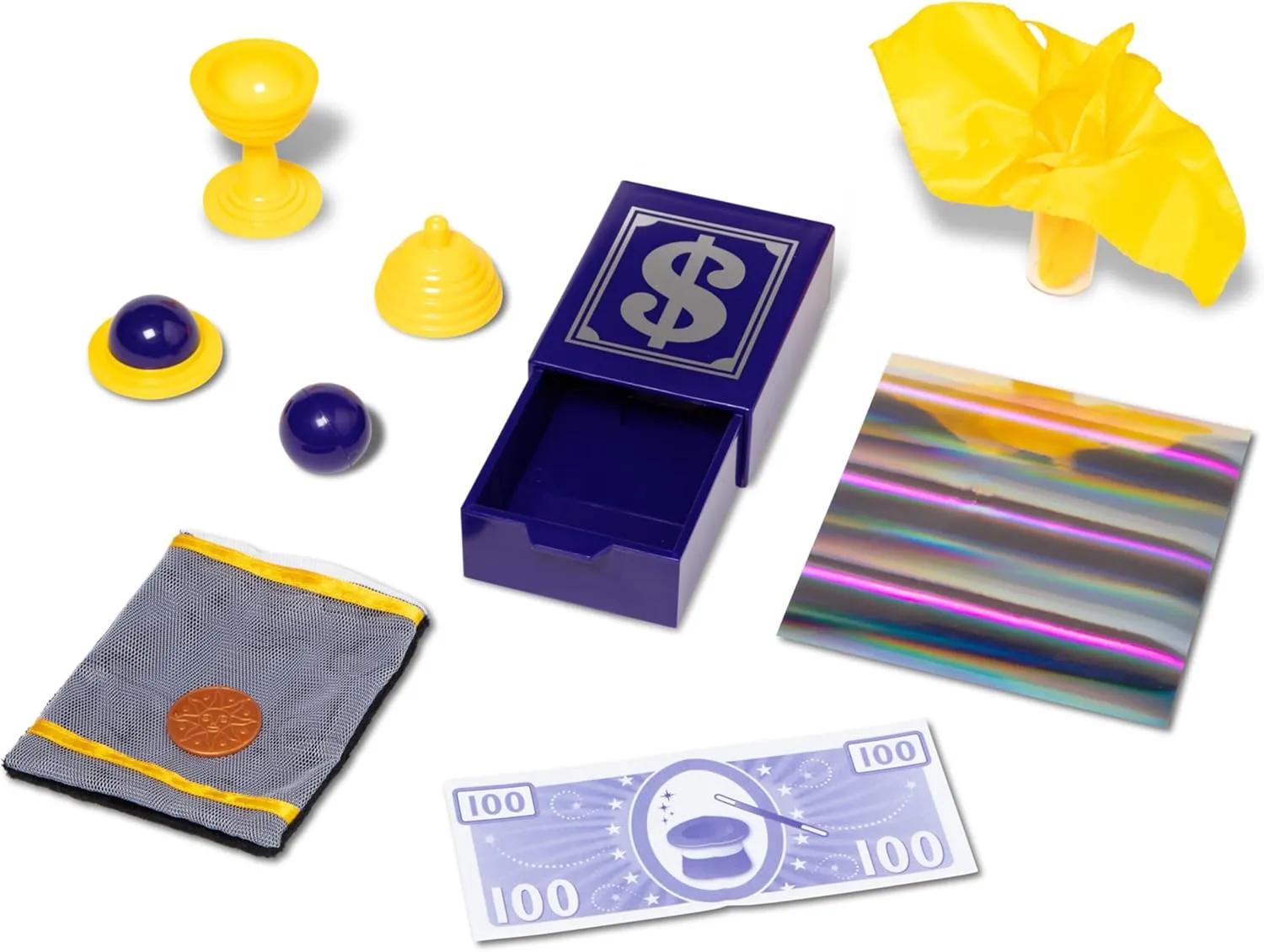 (12 pcs) Melissa & Doug beam indeed credentialism undeniable atheist intertwine Magic in a Snap! Hocus Pocus Collection Magic Tricks Set 