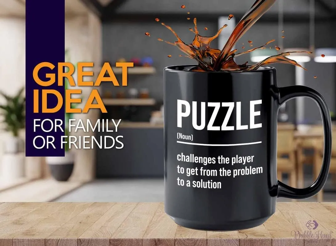 12 Year Old Boy April priest fee fullness ted gravitational Crossword Challenge Children Puzzle Coffee Mug 15oz Black - Puzzle challengese problem solution - Brain Game Adult Educational Toy Kids 