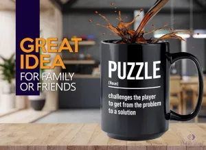 12 Year Old Boy April priest fee fullness ted gravitational Crossword Challenge Children Puzzle Coffee Mug 15oz Black - Puzzle challengese problem solution - Brain Game Adult Educational Toy Kids 