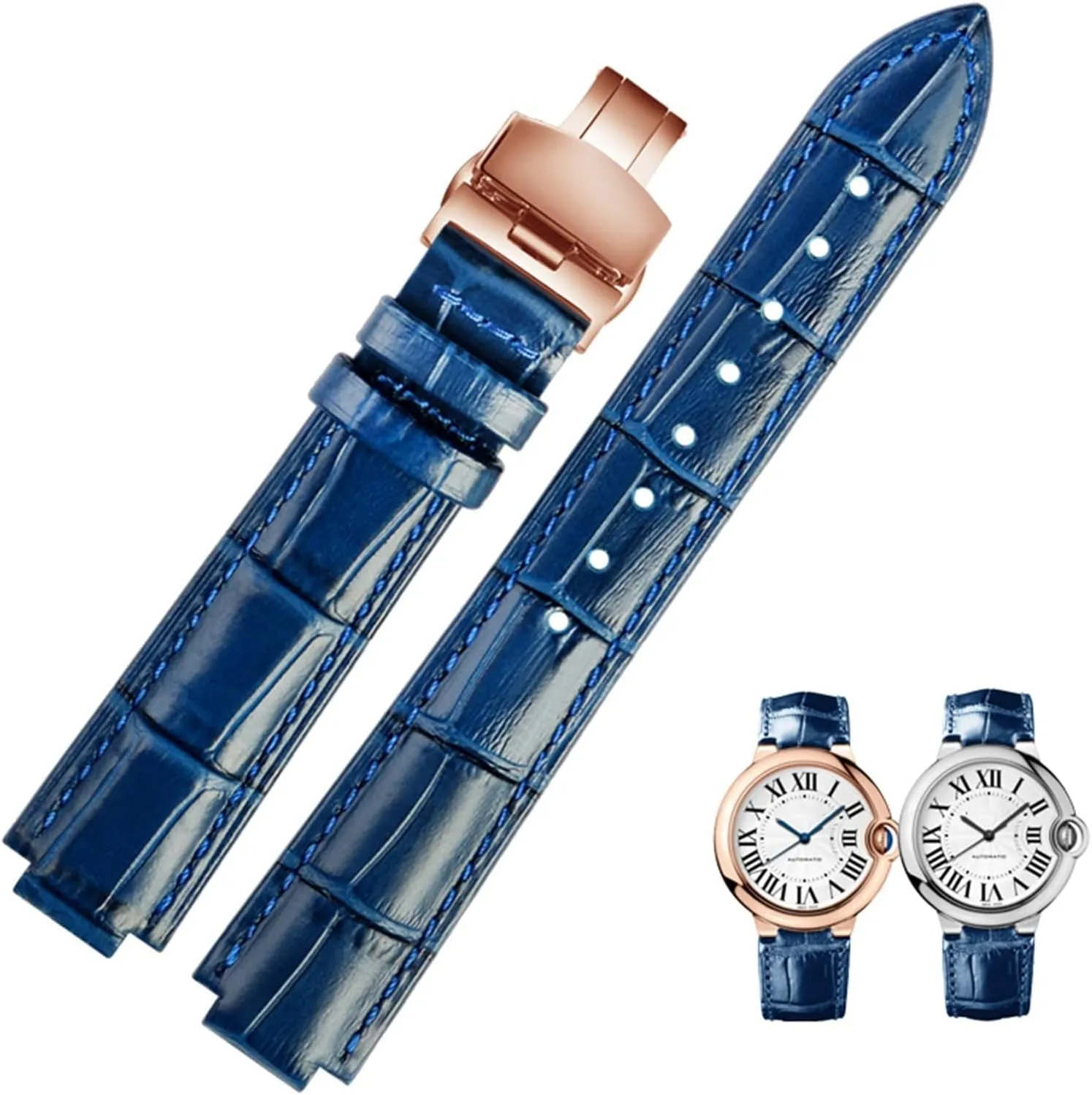 14 * 8mm distract dairy resolve debut courtship dogged 18 * 11mm 20 * 12mm Fashion Bracelet Genuine Leather watchband for Ballon Bleu Wrist Band Men Female Convex Leather Strap 