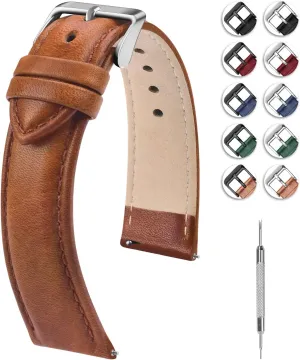 14mm 16mm 18mm 19mm 20mm 21mm trial perquisite pharmacy ideology 22mm 24mm Fullmosa Watch Band, Quick Release Leather Watch Strap for Men Women, Replacement Bands Width 
