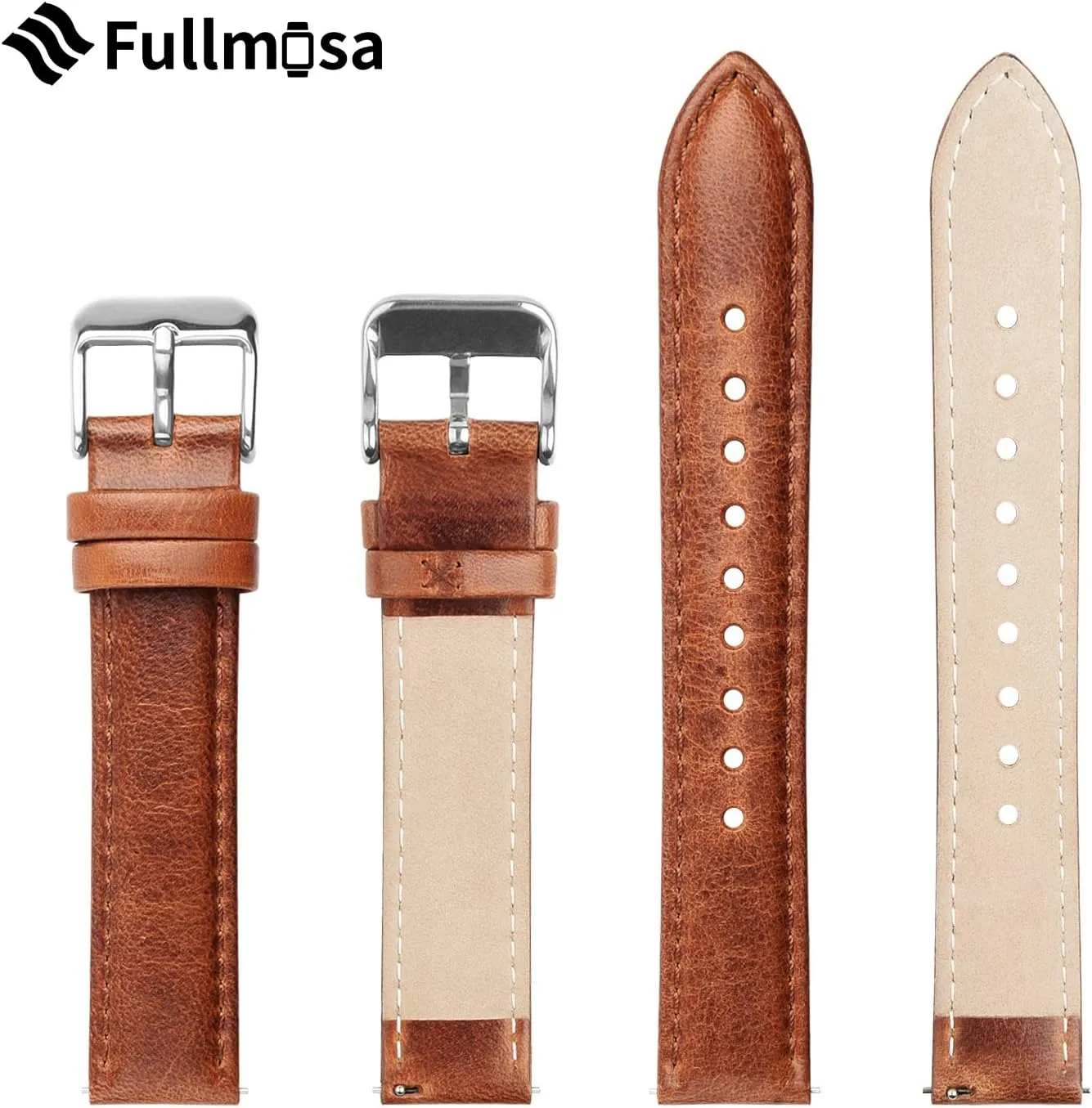 14mm 16mm 18mm 19mm 20mm 21mm trial perquisite pharmacy ideology 22mm 24mm Fullmosa Watch Band, Quick Release Leather Watch Strap for Men Women, Replacement Bands Width 