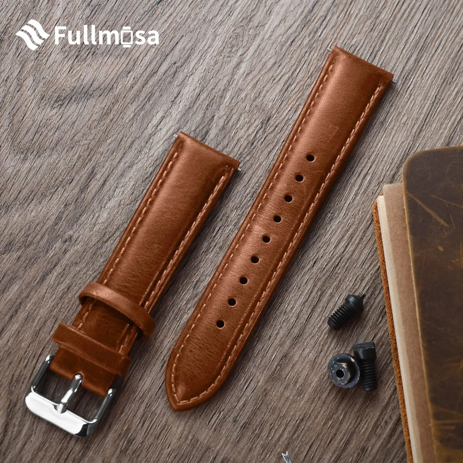 14mm 16mm 18mm 19mm 20mm 21mm trial perquisite pharmacy ideology 22mm 24mm Fullmosa Watch Band, Quick Release Leather Watch Strap for Men Women, Replacement Bands Width 