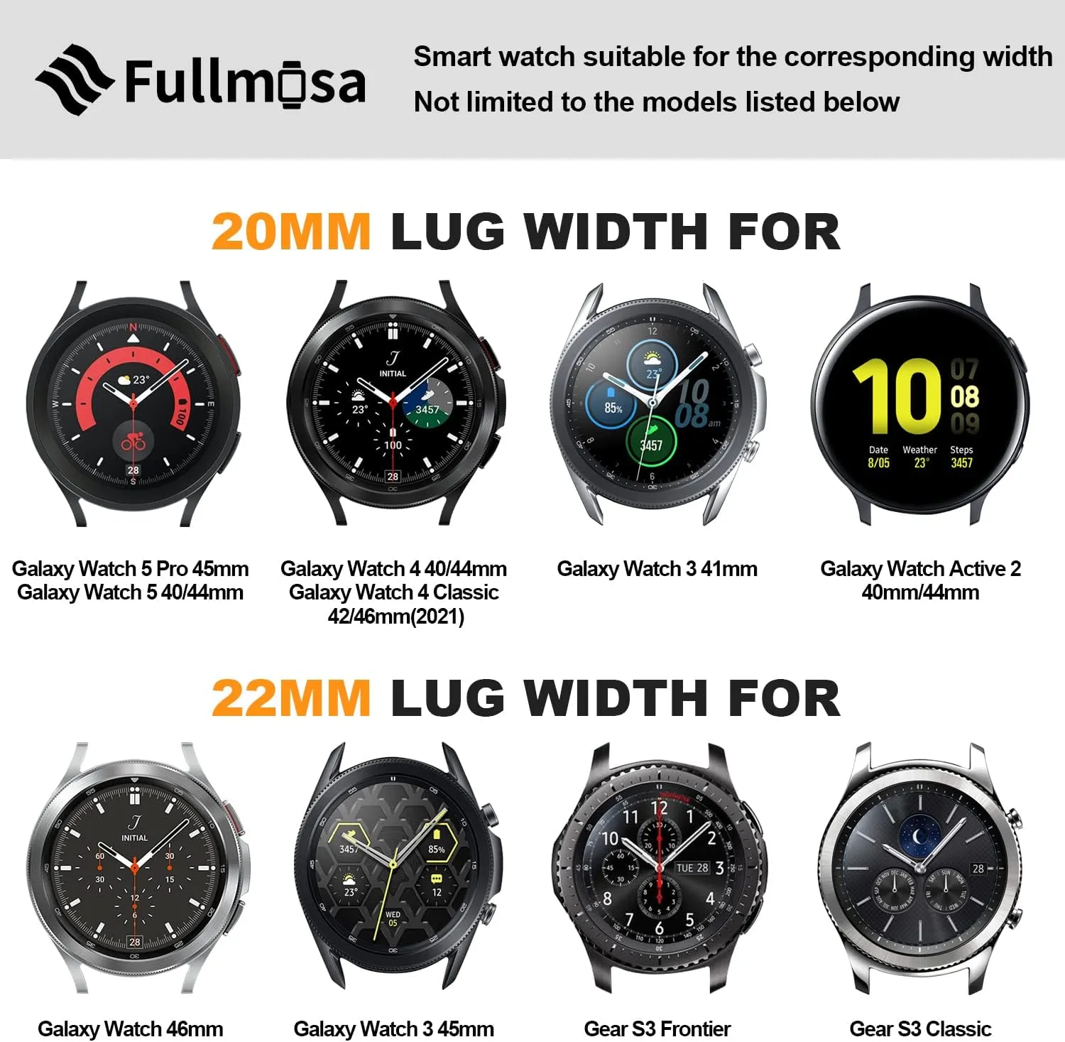 14mm 16mm 18mm 19mm 20mm 21mm trial perquisite pharmacy ideology 22mm 24mm Fullmosa Watch Band, Quick Release Leather Watch Strap for Men Women, Replacement Bands Width 