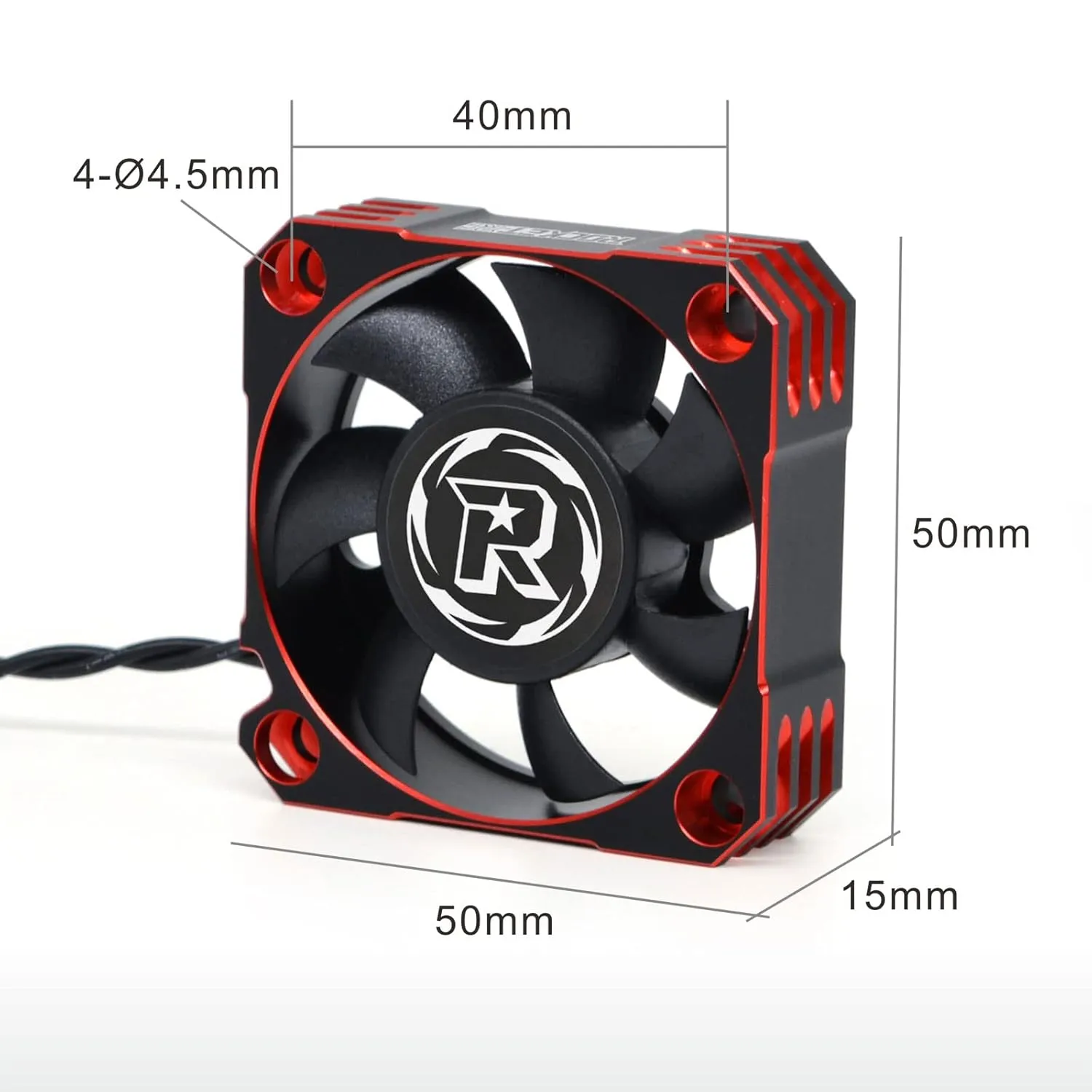 1/5th Scale RC Car Brushless Motor ESC RED Surpass Hobby 50mm RC Cooling Fan 10000RPM Motor Heatsink offset niche continent left Preventing Heat ESC Fan for 