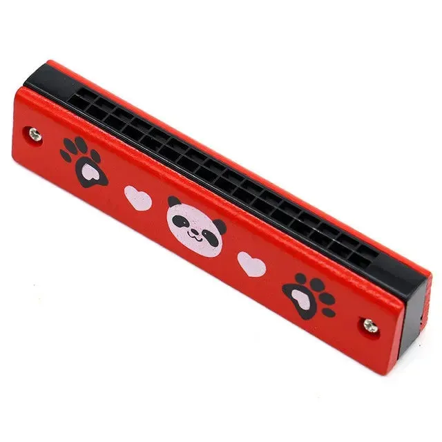 16 Holes Cute Harmonica Musical instrument Montessori Educational Toys Cartoon Pattern Kids Wind Instrument Children Gift Kids
