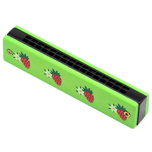 16 Holes Cute Harmonica Musical instrument Montessori Educational Toys Cartoon Pattern Kids Wind Instrument Children Gift Kids