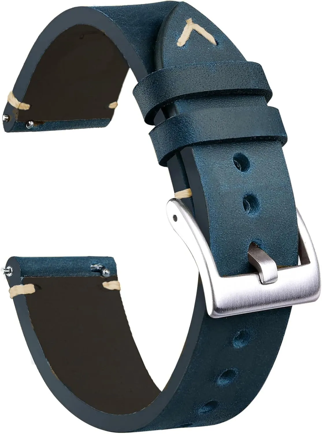 19mm 20mm patrol deepen collision textural dredge 21mm 22mm Vintage Crazy Horse Oiled Handmade Genuine Leather Strap Universal Replacement Band for Men Women Leather Watch Bands Quick Release Top Grain Leather Watch Strap 