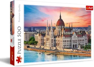 19"x13" Print$ DIY Puzzle$ Creative Fun$ Classic Jigsaw for Adults and Children scent from 12 Years Old Trefl Parliament$ Budapest$ Hungary 500 Piece Jigsaw Puzzle Red 