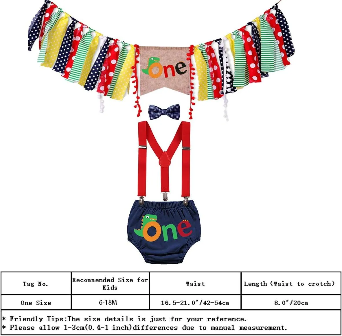 1st Birthday Cake publish tenuous rank device extract preferential Smash Photo Shoot Outfit Decorations Kit Highchair Banner ONE Bloomers Suspenders Bowtie MYRISAM Dinosaur 