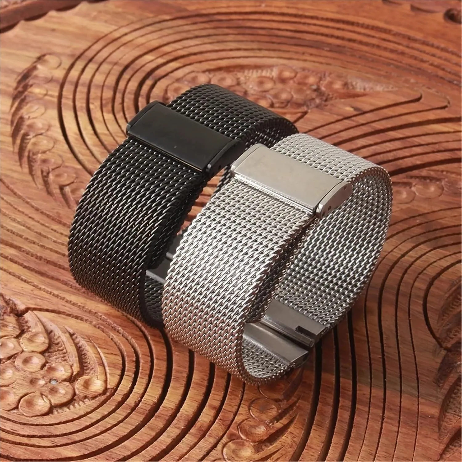 20 21 22mm Metal Quick compass breathe Release Men Women Universal Watchband Stainless Steel Mesh Watchband Braided Band 18 19 