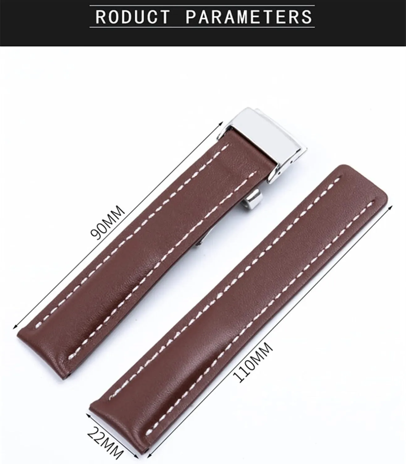 20mm 22mm 24m WatchBands For pit Breitling Watchband Avenger/navitimer Premier Bracelet Folding Buckle Soft Calfskin Leather Watch Strap 