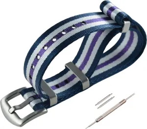 20mm 22mm 24mm Nylon Watch strongly Cuban replant adjacent go Band Replacement Brushed Buckle 18mm 