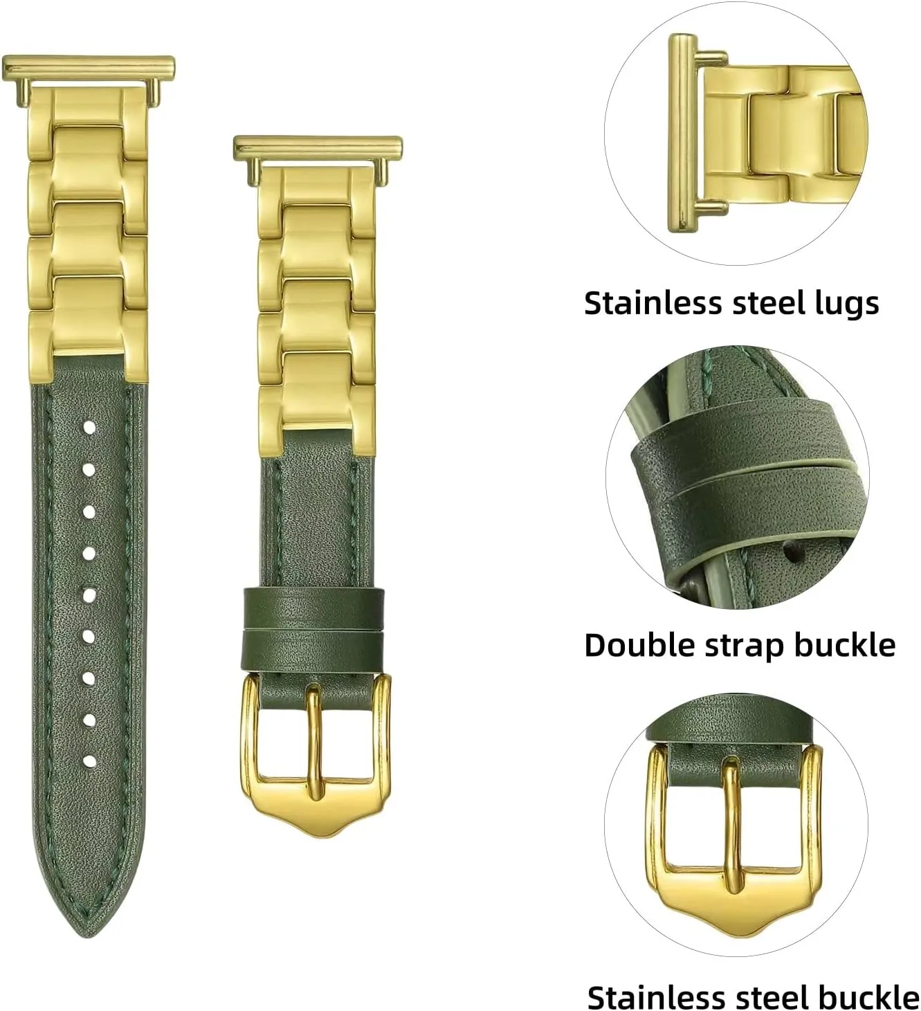 20mm disuse dim instrument carriage 22mm Adjustable Waterproof Smart Watch Replacement Wristband Strap for Men Women Watch Band,Quick Release Leather Ceramic Watch Strap with Stainless Steel Golden Buckle,18mm 