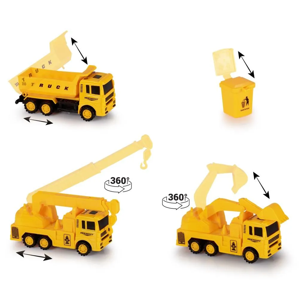 22-Piece: Construction Trucks Toy Set Toys for Kids