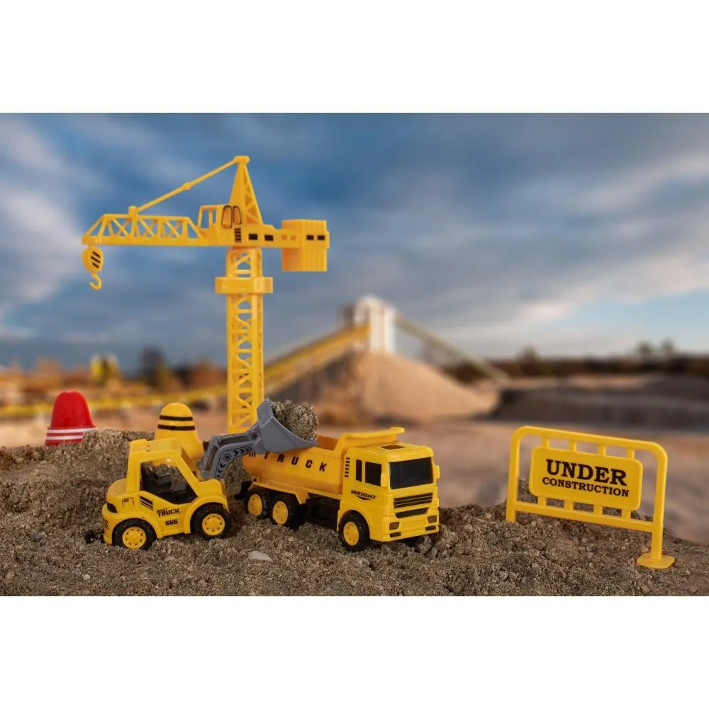 22-Piece: Construction Trucks Toy Set Toys for Kids