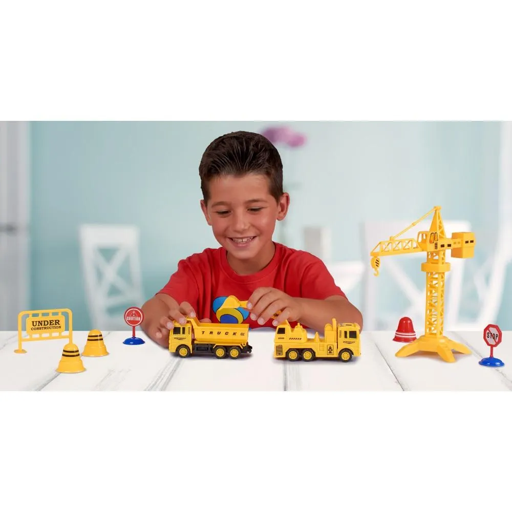 22-Piece: Construction Trucks Toy Set Toys for Kids