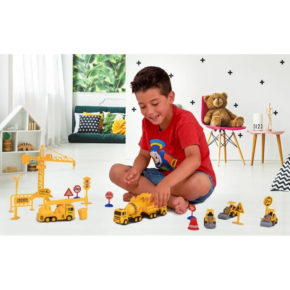 22-Piece: Construction Trucks Toy Set Toys for Kids