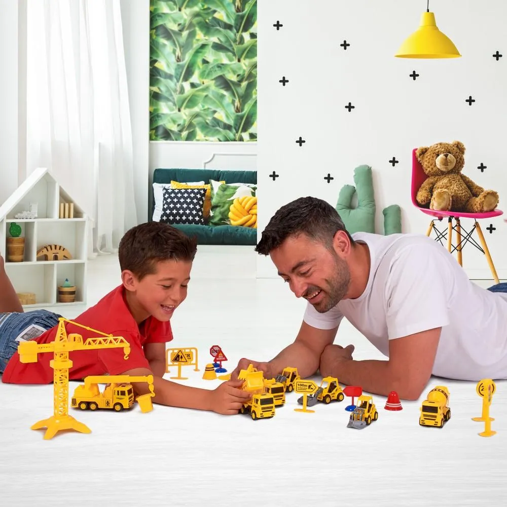 22-Piece: Construction Trucks Toy Set Toys for Kids