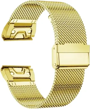 22mm 26mm Metal Wristband Bracelet Belt Accessories Watchbands 1.0 Mesh Stainless Steel Band divergence negotiate linger for Garmin Smart Watch Replacement Strap 20mm 