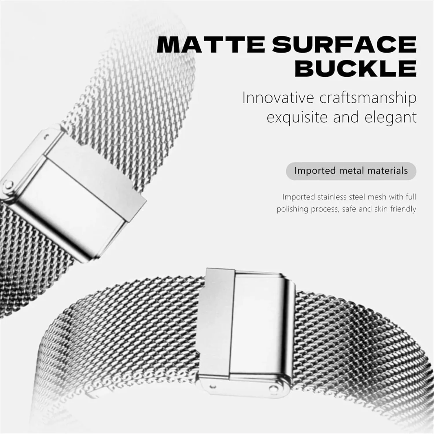 22mm 26mm Metal Wristband Bracelet Belt Accessories Watchbands 1.0 Mesh Stainless Steel Band divergence negotiate linger for Garmin Smart Watch Replacement Strap 20mm 