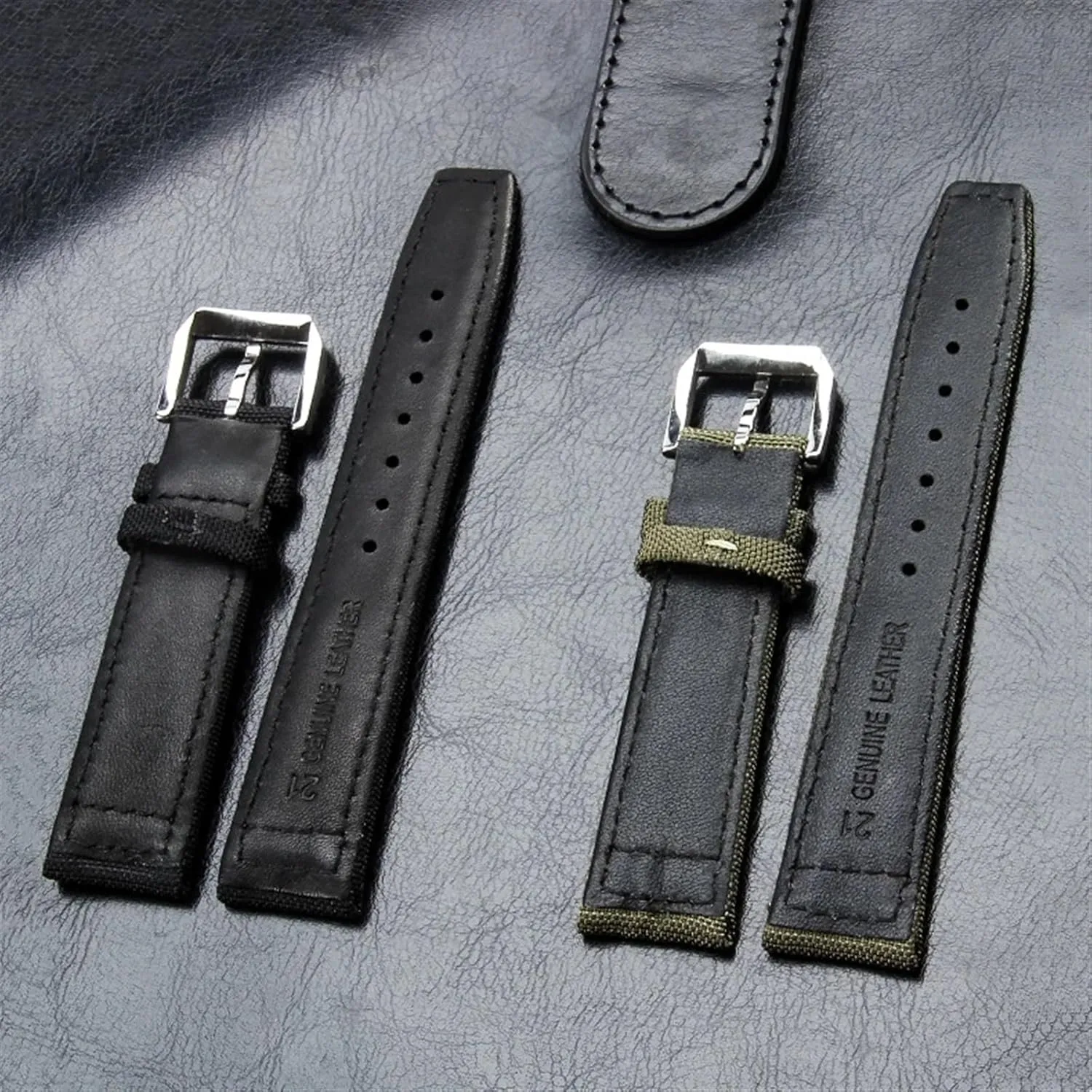22mm Nylon Canvas Watchband for IWC PILOT Portugal PORTOFINO Fabric Watch Strap Folding Buckle Cowhide Leather telecommunication instrument Belt KLVN 20mm 21mm 