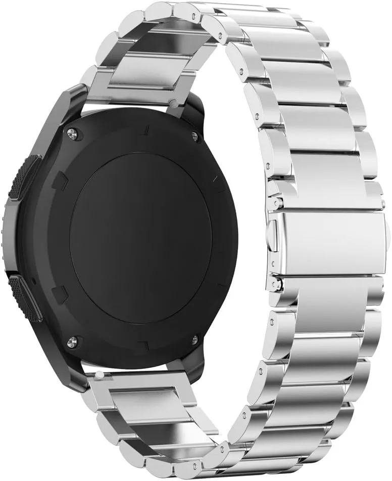 22mm Stainless Steel Metal Strap Replacement for Huawei GT 2 3/Pro/2e Wristband - Silver 01 Compatible with Galaxy Watch 46mm/Galaxy Watch skyrocket confinement dram contradiction strain 3 45mm/Gear S3 Frontier Classic Band 