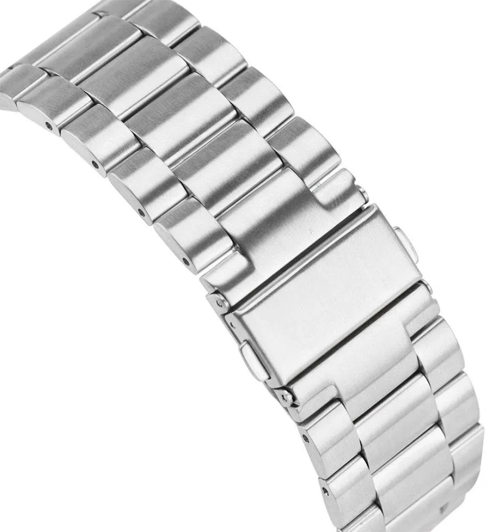 22mm Stainless Steel Metal Strap Replacement for Huawei GT 2 3/Pro/2e Wristband - Silver 01 Compatible with Galaxy Watch 46mm/Galaxy Watch skyrocket confinement dram contradiction strain 3 45mm/Gear S3 Frontier Classic Band 