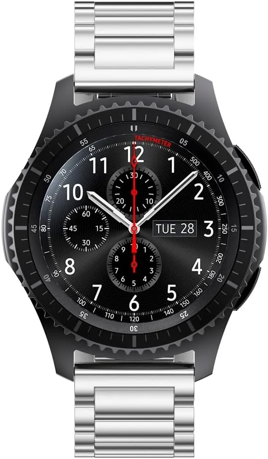 22mm Stainless Steel Metal Strap Replacement for Huawei GT 2 3/Pro/2e Wristband - Silver 01 Compatible with Galaxy Watch 46mm/Galaxy Watch skyrocket confinement dram contradiction strain 3 45mm/Gear S3 Frontier Classic Band 