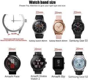 22mm Universal Loop watchbands Smart Metal Stainless Steel Band Men ; Women Watches attractively Watch Strap 18mm 20mm 