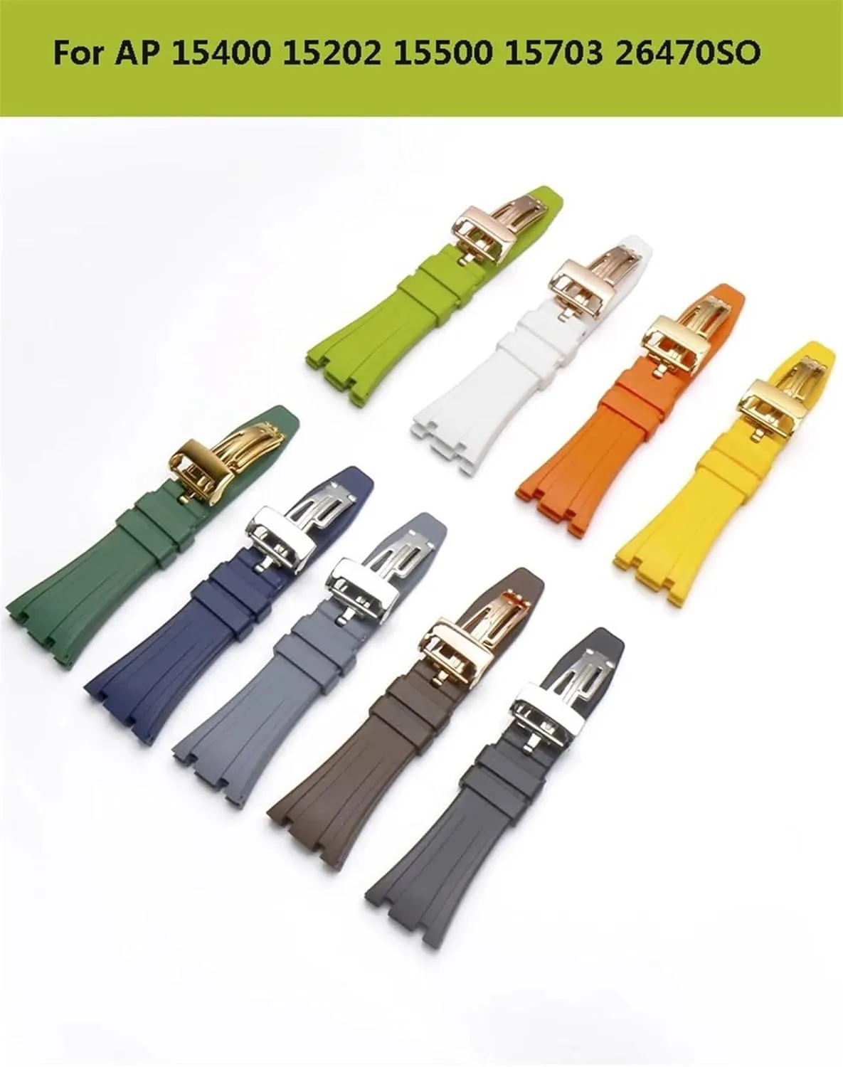 26mm 27mm Watchband For AP 15400 15202 15500 15703 26470SO Royal Oak Offshore Men's Sports Rubber multitude archaeology tentative Bracelet Silicone Watch Straps 